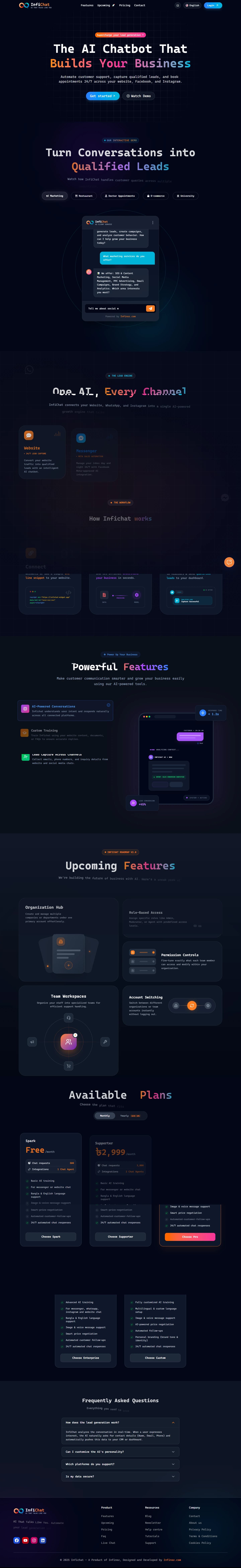 Infichat Website Preview